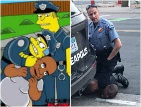 Simpsons já haviam previsto morte de George Floyd (Foto: Reprodução) Simpsons já haviam previsto morte de George Floyd (Foto: Reprodução)