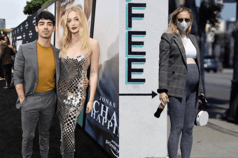 Sophie Turner exibe barrigão da gravidez de primeiro filho com Joe Jonas (Foto: Reprodução) Sophie Turner exibe barrigão da gravidez de primeiro filho com Joe Jonas (Foto: Reprodução)