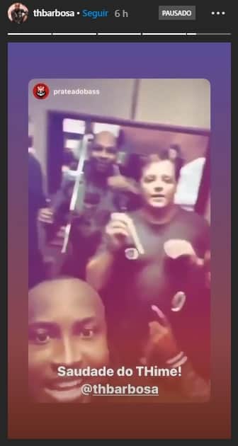 Thiaguinho apareceu ao lado de um grande número de homens (Foto: reprodução/Instagram) Thiaguinho apareceu ao lado de um grande número de homens (Foto: reprodução/Instagram)