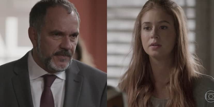 Germano (Humberto Martins) descobre que é pai de Eliza (Marina Ruy Barbosa) em Totalmente Demais (Foto: Reprodução/Globo) Germano (Humberto Martins) descobre que é pai de Eliza (Marina Ruy Barbosa) em Totalmente Demais (Foto: Reprodução/Globo)