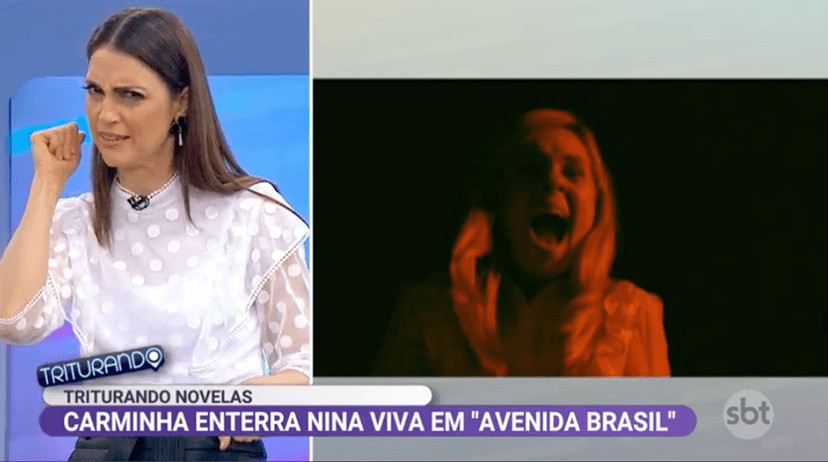 Triturando no SBT comenta novelas (Foto: Reprodução)