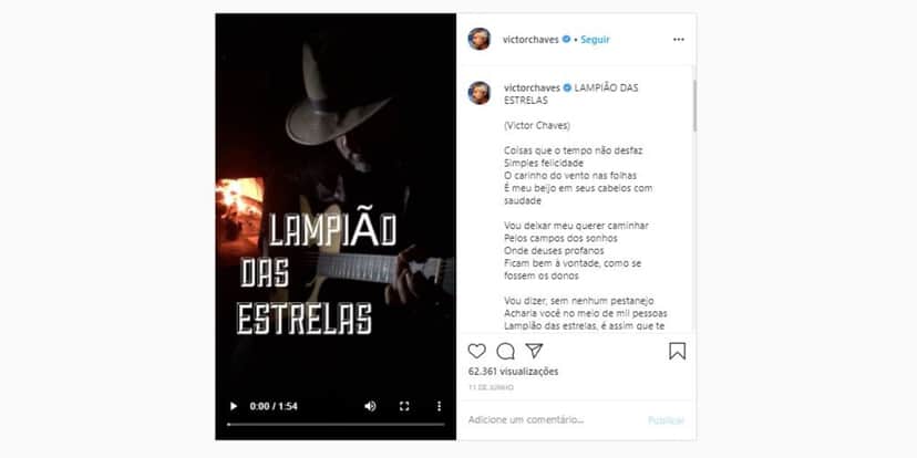 Victor Chaves lançou música solo (Foto: Reprodução/Instagram) Victor Chaves lançou música solo (Foto: Reprodução/Instagram)