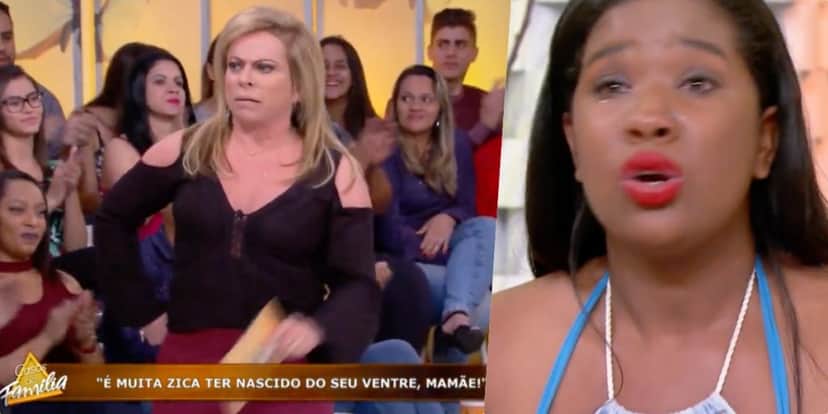 Christina Rocha, ao vivo, no Casos de Família, perdeu as estribeira com convidada (Foto montagem) Christina Rocha, ao vivo, no Casos de Família, perdeu as estribeira com convidada (Foto montagem)