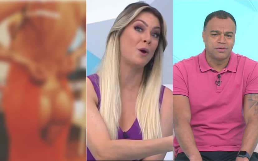 Renata Fan apresenta o Jogo Aberto ao ladod e Denilson (Foto: Divulgação) Renata Fan apresenta o Jogo Aberto ao ladod e Denilson (Foto: Divulgação)