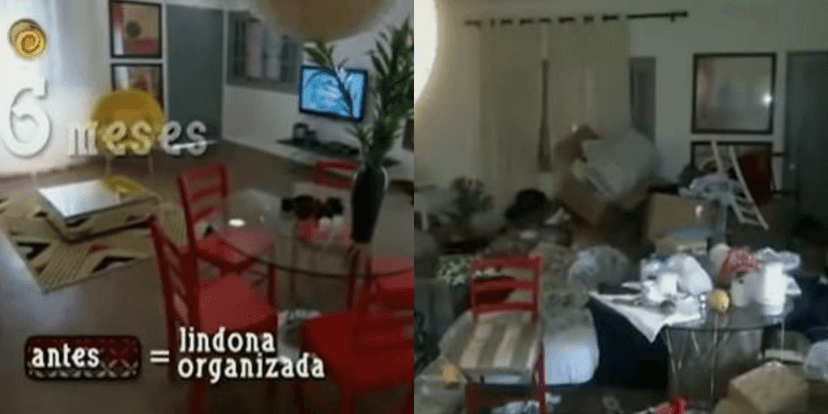 Casa reformada por Luciano Huck ficou revirada (Foto: Montagem)