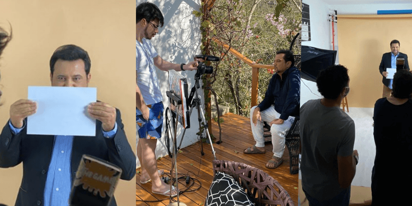 Geraldo Luís em bastidores (Foto: Montagem) Geraldo Luís em bastidores (Foto: Montagem)