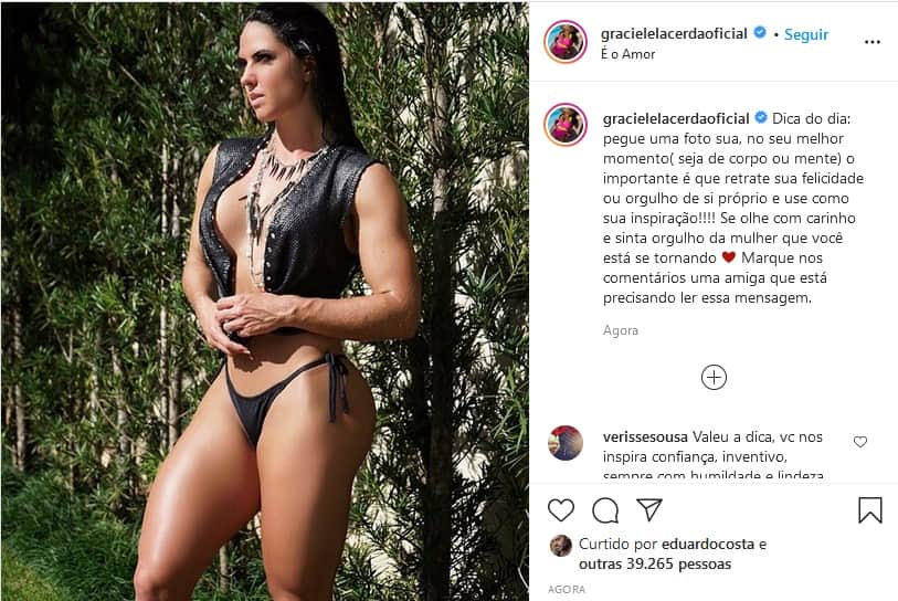 Graciele Lacerda ousou ao compartilhar foto com os seus seguidores (Imagem: Reprodução) Graciele Lacerda ousou ao compartilhar foto com os seus seguidores (Imagem: Reprodução)