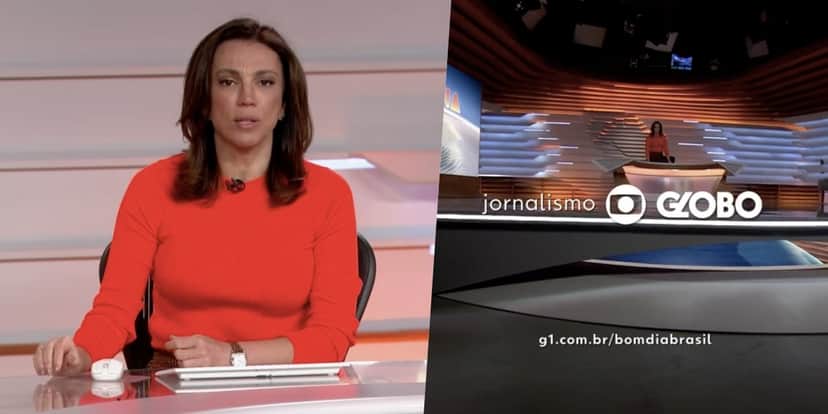 Ana Paula Araújo foi surpreendida no 'Bom Dia Brasil' (Foto: reprodução/Globo) Ana Paula Araújo foi surpreendida no 'Bom Dia Brasil' (Foto: reprodução/Globo)
