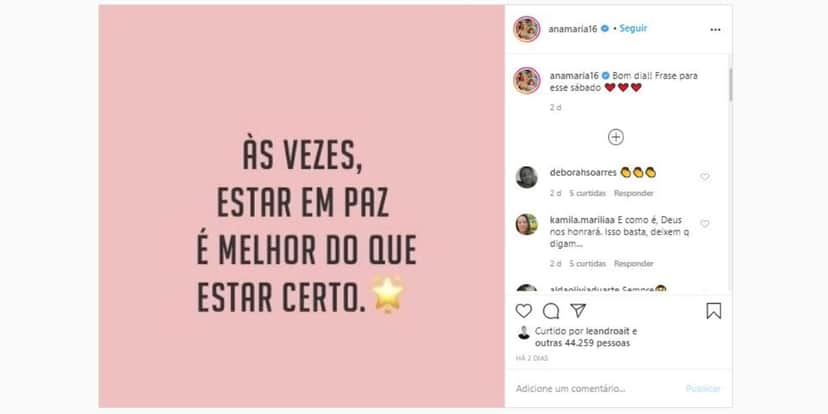 Ana Maria Braga mandou recado na lata em suas redes sociais (Foto: Reprodução/Instagram) Ana Maria Braga mandou recado na lata em suas redes sociais (Foto: Reprodução/Instagram)
