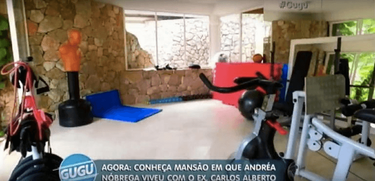 Academia da mansão (Foto: reprodução) Academia da mansão (Foto: reprodução)