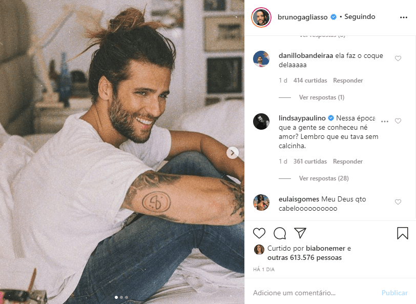 Bruno Gagliasso mostrou o coque samurai e virou motivo de piada de ator (Foto: Reprodução/ Instagram) Bruno Gagliasso mostrou o coque samurai e virou motivo de piada de ator (Foto: Reprodução/ Instagram)