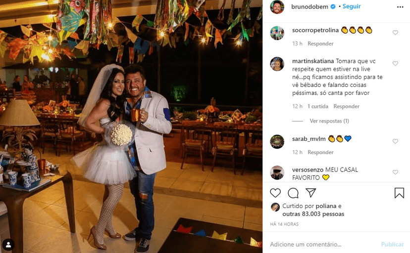 Parceiro de Marrone foi alertado por internautas que deixaram recado para o cantor 