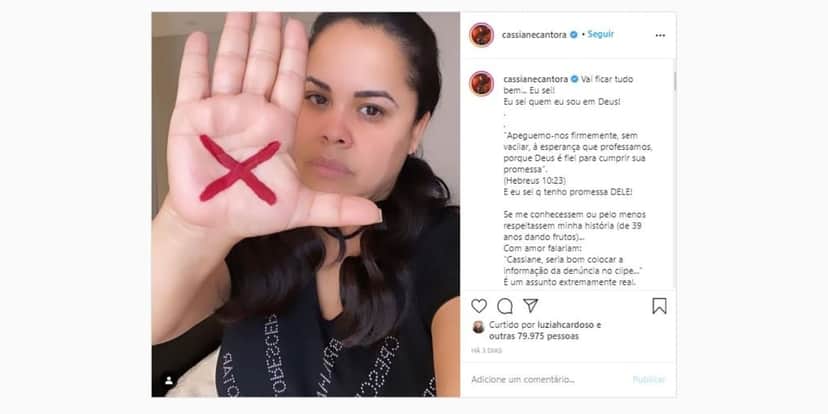 Cassiane pediu desculpas em suas redes sociais (Foto: Reprodução/Instagram) Cassiane pediu desculpas em suas redes sociais (Foto: Reprodução/Instagram)