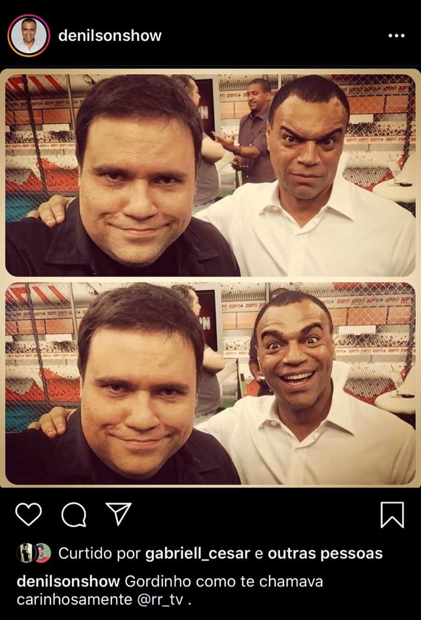 Denilson se despede de amigo (Foto: Reprodução) Denilson se despede de amigo (Foto: Reprodução)