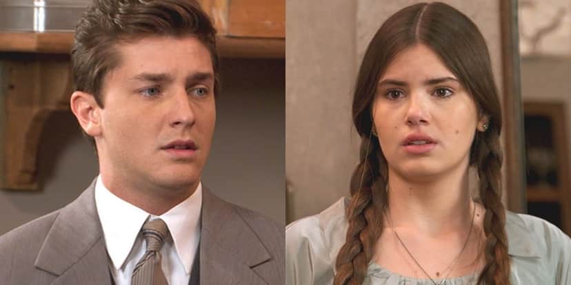 Romeu (Klebber Toledo) enganará Mafalda (Camila Queiroz) em Eta Mundo Bom (Foto: Reprodução/Globo)