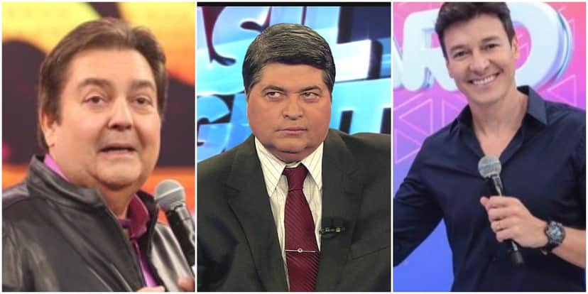 globo Os famosos apresentadores Faustão, Datena e Rodrigo Faro (Reprodução) globo Os famosos apresentadores Faustão, Datena e Rodrigo Faro (Reprodução)