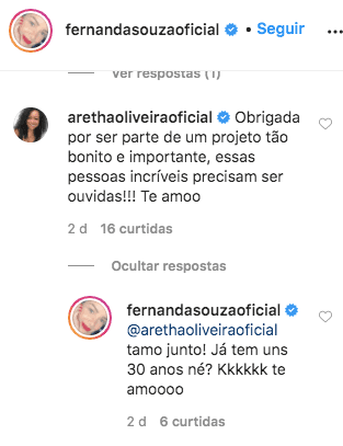 Fernanda Souza chutou sua intimidade e compartilhou um momento íntimo (Foto: reprodução/Instagram) Fernanda Souza chutou sua intimidade e compartilhou um momento íntimo (Foto: reprodução/Instagram)