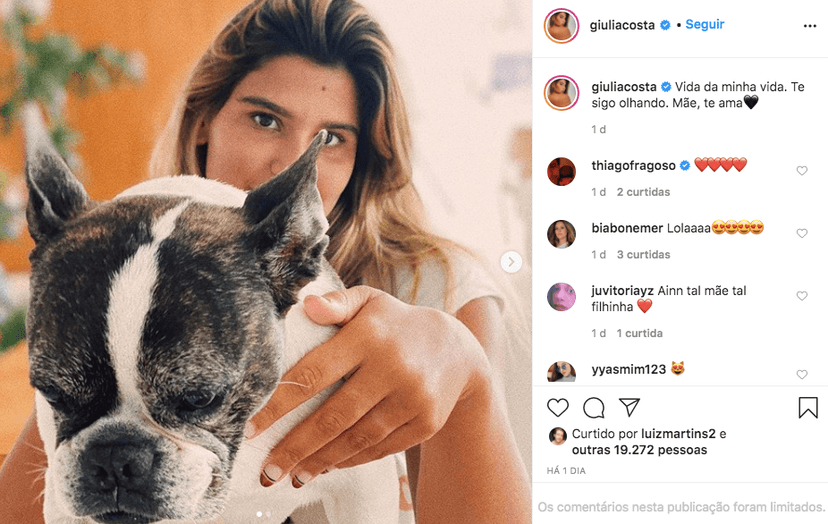 Giulia Costa foi elogiada por Bia Bonemer em uma nova publicação (Foto: reprodução/Instagram) Giulia Costa foi elogiada por Bia Bonemer em uma nova publicação (Foto: reprodução/Instagram)