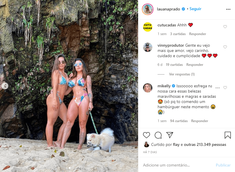 Lauana Prado e a namorada gata, Verônica Schulz Ribeiro (Foto: Reprodução/ Instagram) Lauana Prado e a namorada gata, Verônica Schulz Ribeiro (Foto: Reprodução/ Instagram)