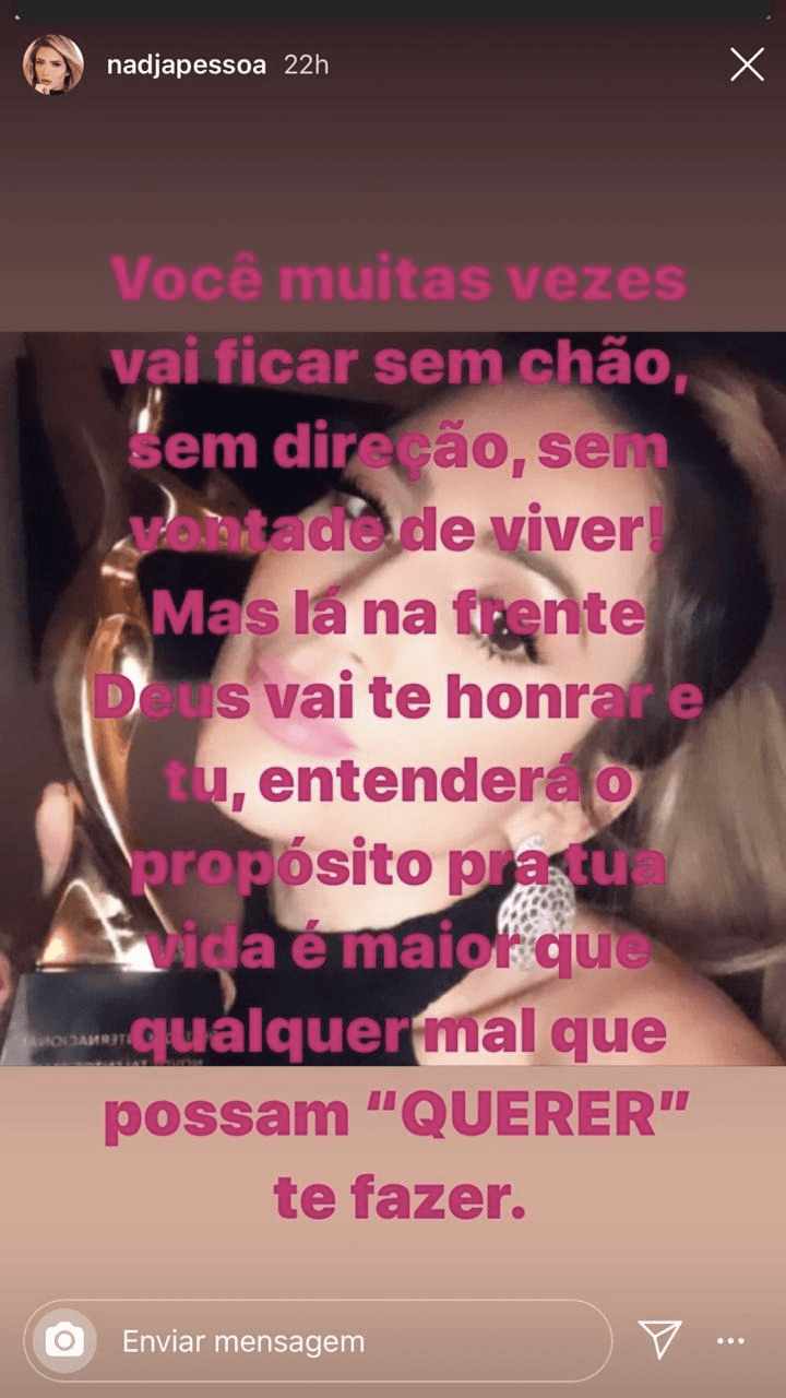 Nadja Pessoa desabafou em um novo textão (Foto: reprodução/Instagram) Nadja Pessoa desabafou em um novo textão (Foto: reprodução/Instagram)