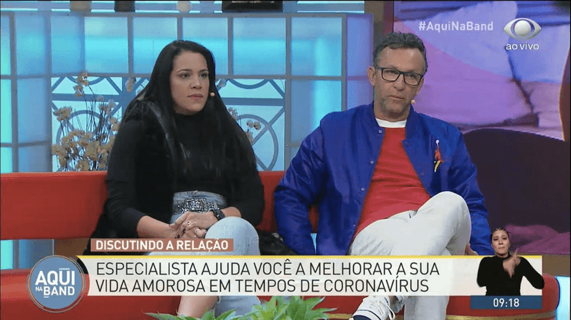 Neto e sua esposa foram convidados do Aqui na Band (Foto: reprodução/Band) Neto e sua esposa foram convidados do Aqui na Band (Foto: reprodução/Band)