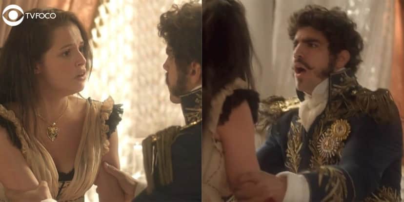 Fotomontagem de Pedro e Domitila na novela Novo Mundo Fotomontagem de Pedro e Domitila na novela Novo Mundo