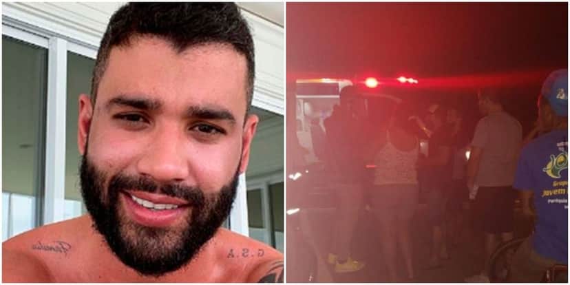 Gusttavo Lima se envolveu em acidente e atropelou ciclista (Foto: Reprodução/ Montagem) Gusttavo Lima se envolveu em acidente e atropelou ciclista (Foto: Reprodução/ Montagem)