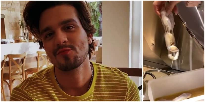Luan Santana se deparou com prato exótico preparado pela irmã (Foto: Reprodução/ Instagram) Luan Santana se deparou com prato exótico preparado pela irmã (Foto: Reprodução/ Instagram)