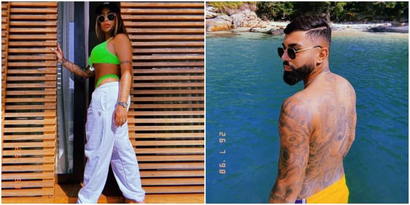 Rafaella Santos e Gabigol usaram o mesmo filtro e o mesmo óculos (Foto: Reprodução/ Montagem/ TV Foco) Rafaella Santos e Gabigol usaram o mesmo filtro e o mesmo óculos (Foto: Reprodução/ Montagem/ TV Foco)