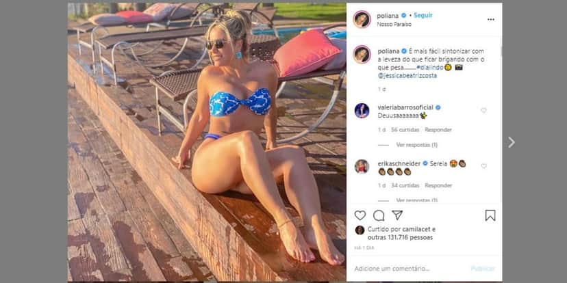 Poliana Rocha chocou com boa forma nas redes sociais (Foto: Reprodução/Instagram) Poliana Rocha chocou com boa forma nas redes sociais (Foto: Reprodução/Instagram)