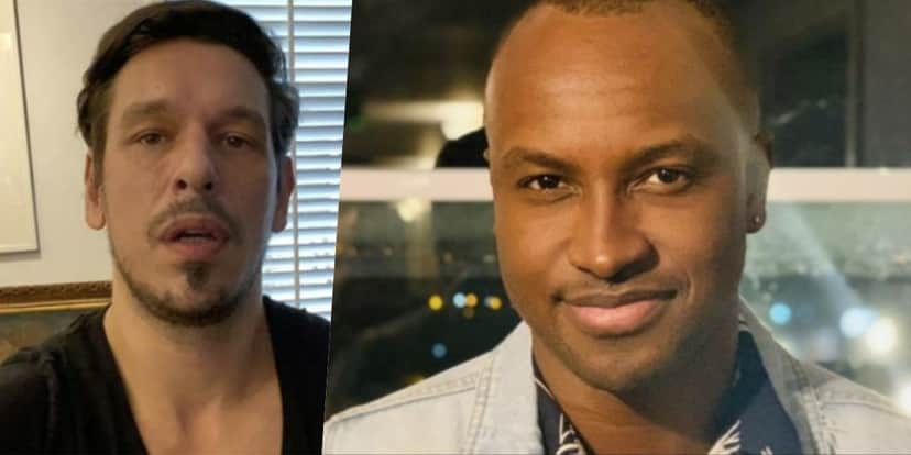 Thiaguinho comentou sobre a briga com João Vicente no passado (Foto montagem: TV Foco) Thiaguinho comentou sobre a briga com João Vicente no passado (Foto montagem: TV Foco)