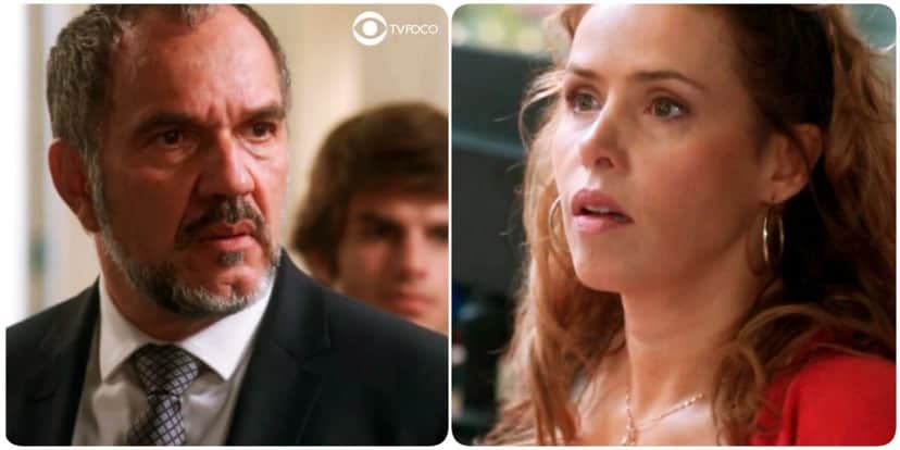 Fotomontagem de Germano e Gilda surpresos em cena da novela Totalmente Demais Fotomontagem de Germano e Gilda surpresos em cena da novela Totalmente Demais