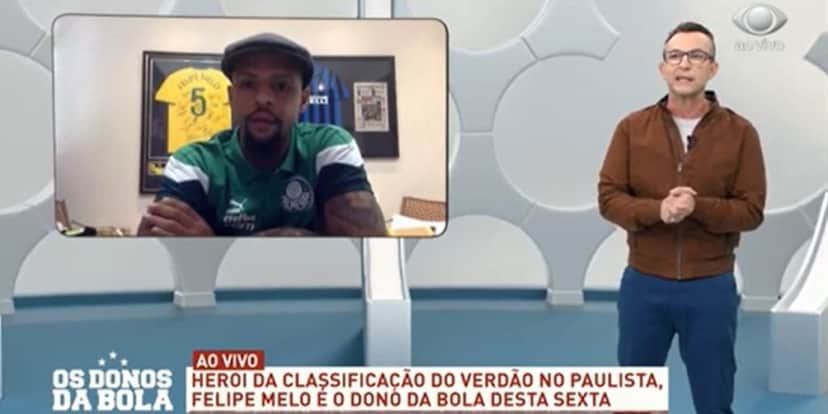 Felipe Melo e Neto em Os Donos da Bola. (Foto: Reprodução) Felipe Melo e Neto em Os Donos da Bola. (Foto: Reprodução)