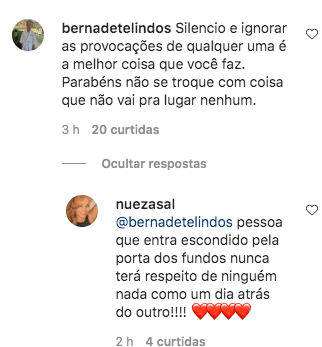 Comentário no Instagram de Zilu (Foto: Reprodução) Comentário no Instagram de Zilu (Foto: Reprodução)