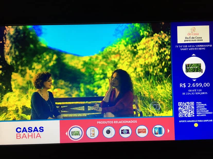 Casas Bahia anunciará ofertas em ferramenta interativa do É de Casa (foto: Reprodução/TV Globo) Casas Bahia anunciará ofertas em ferramenta interativa do É de Casa (foto: Reprodução/TV Globo)