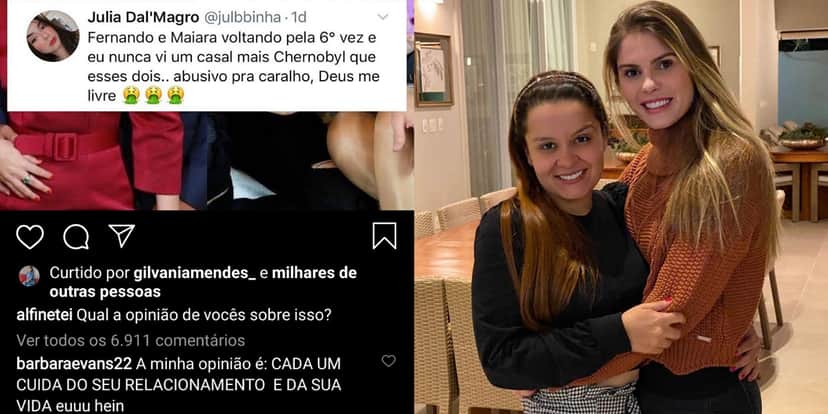 Bárbara Evans defende namoro de amigos Maiara e Fernando Zor (Foto: Reprodução/Instagram) Bárbara Evans defende namoro de amigos Maiara e Fernando Zor (Foto: Reprodução/Instagram)