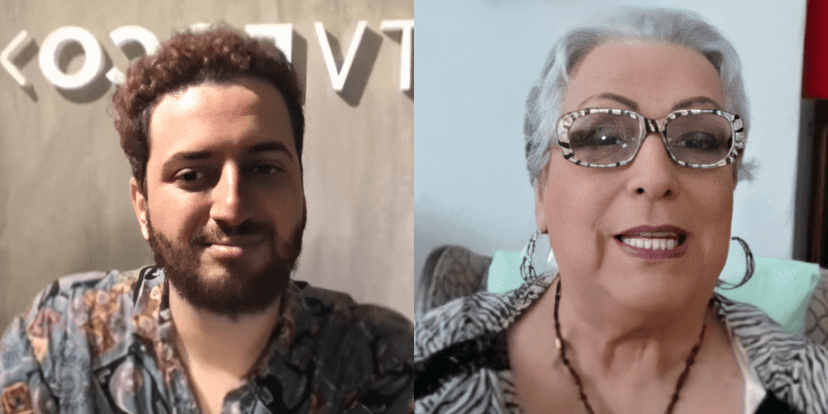 Felipe Reis e Mamma Bruschetta em live no Instagram (Foto: Montagem) Felipe Reis e Mamma Bruschetta em live no Instagram (Foto: Montagem)
