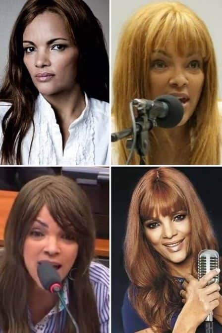 Flordelis e as suas famosas perucas (Foto: Montagem) Flordelis e as suas famosas perucas (Foto: Montagem)