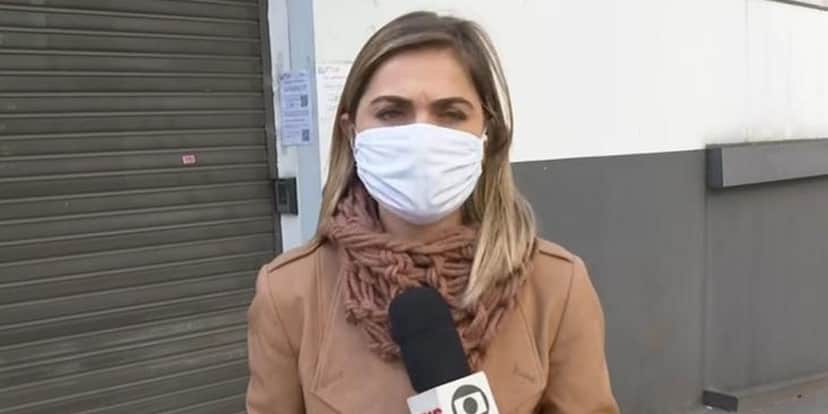 Luiza Vaz: Homem invadiu link ao vivo da Globo durante reportagem no Bom Dia Brasil (Foto: Reprodução)