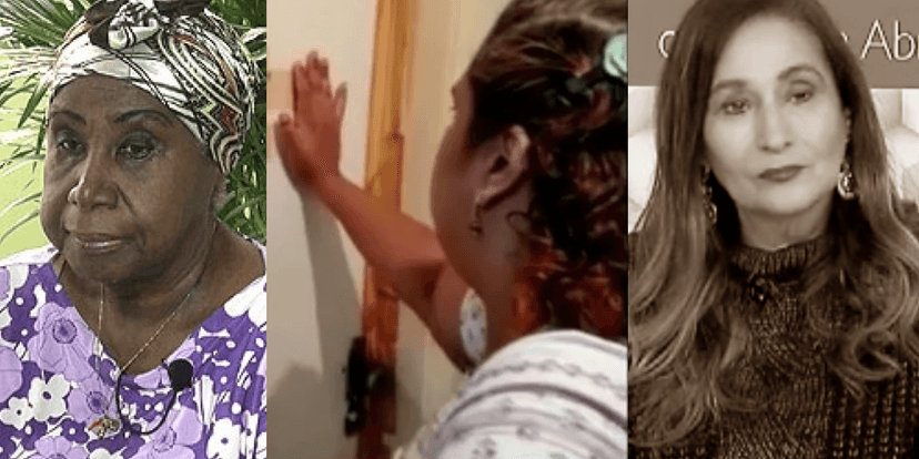 A atriz Marina Miranda, sua filha na porta e Sonia Abrão (Foto: Montagem) A atriz Marina Miranda, sua filha na porta e Sonia Abrão (Foto: Montagem)