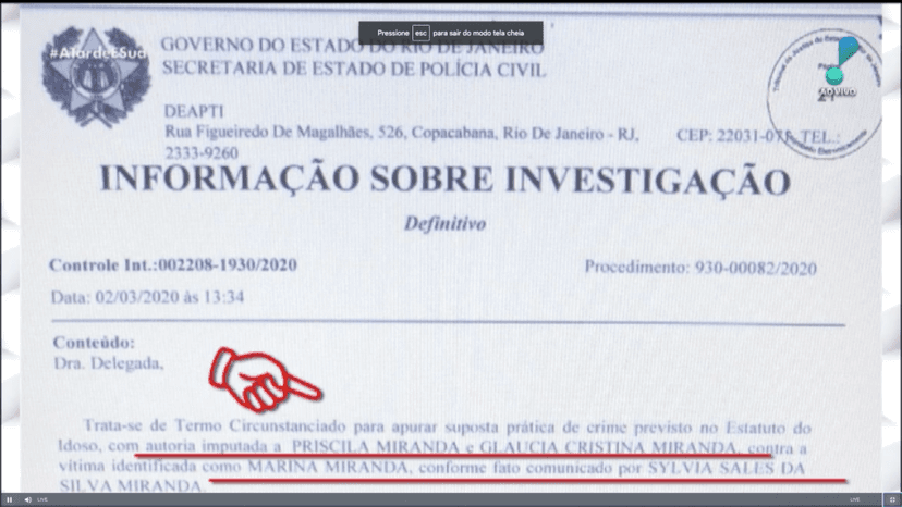 Processo envolvendo Marina Miranda (Foto: Reprodução) Processo envolvendo Marina Miranda (Foto: Reprodução)