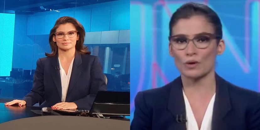 Renata Vasconcellos na bancada do Jornal Nacional (Foto: Reprodução / TV Globo) Renata Vasconcellos na bancada do Jornal Nacional (Foto: Reprodução / TV Globo)