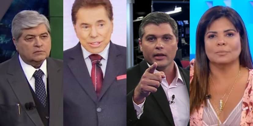 Silvio Santos cogita nomes de Datena, Joel Datena e Mara Maravilha para o Aqui Agora (Foto: Reprodução/SBT/Band) Silvio Santos cogita nomes de Datena, Joel Datena e Mara Maravilha para o Aqui Agora (Foto: Reprodução/SBT/Band)