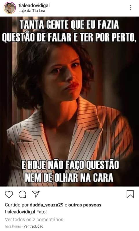 Tia Léa do Vidigal mandou recado público (Foto: Reprodução/ Instagram) Tia Léa do Vidigal mandou recado público (Foto: Reprodução/ Instagram)