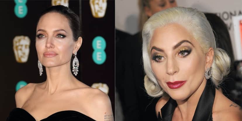 Lady Gaga e Angelina Jolie (Foto: Reprodução) Lady Gaga e Angelina Jolie (Foto: Reprodução)