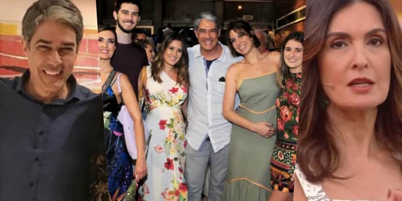 William Bonner e Fátima Bernardes possuem três filhos juntos (Foto: montagem) William Bonner e Fátima Bernardes possuem três filhos juntos (Foto: montagem)