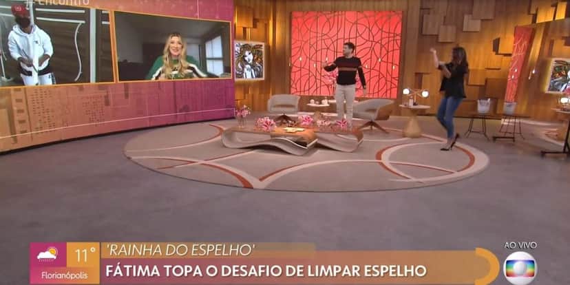 Fátima Bernardes e André Curvello com Dani Calabresa no Encontro (Foto: Reprodução/TV Globo) Fátima Bernardes e André Curvello com Dani Calabresa no Encontro (Foto: Reprodução/TV Globo)