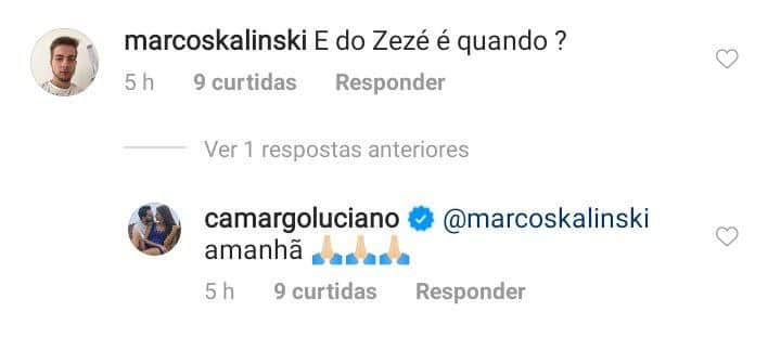 Luciano Camargo responde pergunta sobre o irmão, Zezé (Foto: Reprodução/ Instagram) Luciano Camargo responde pergunta sobre o irmão, Zezé (Foto: Reprodução/ Instagram)