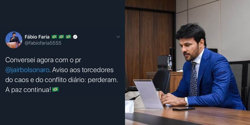 Fábio Faria fez pronunciamento em suas redes sociais (Foto: Reprodução/Instagram) Fábio Faria fez pronunciamento em suas redes sociais (Foto: Reprodução/Instagram)