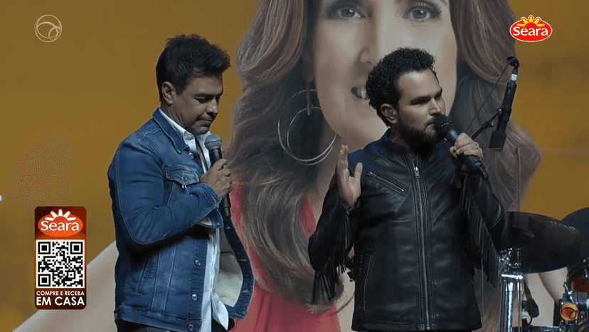 Foto gigante de Fátima Bernardes roubou a cena em show de Zezé di Camargo e Luciano Camargo Foto gigante de Fátima Bernardes roubou a cena em show de Zezé di Camargo e Luciano Camargo
